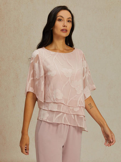 Chiffonbluse mit Blumenmuster