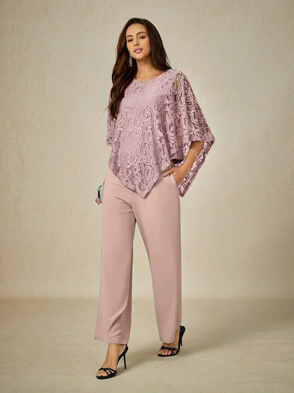Elegant Lace Batwing Sleeve Top