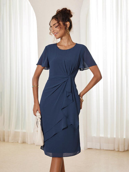Twisted Knot Chiffon Dress