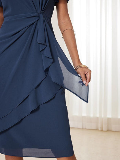 Twisted Knot Chiffon Dress