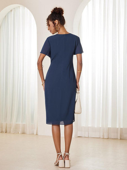 Twisted Knot Chiffon Dress