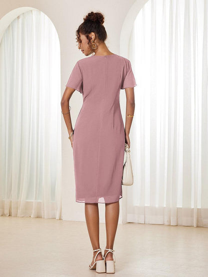 Twisted Knot Chiffon Dress