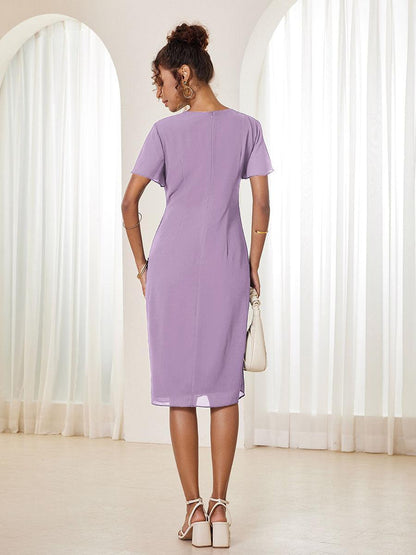 Twisted Knot Chiffon Dress