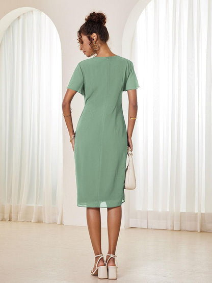 Twisted Knot Chiffon Dress