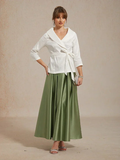 Fließender Chiffon-Rock in Tea-Länge