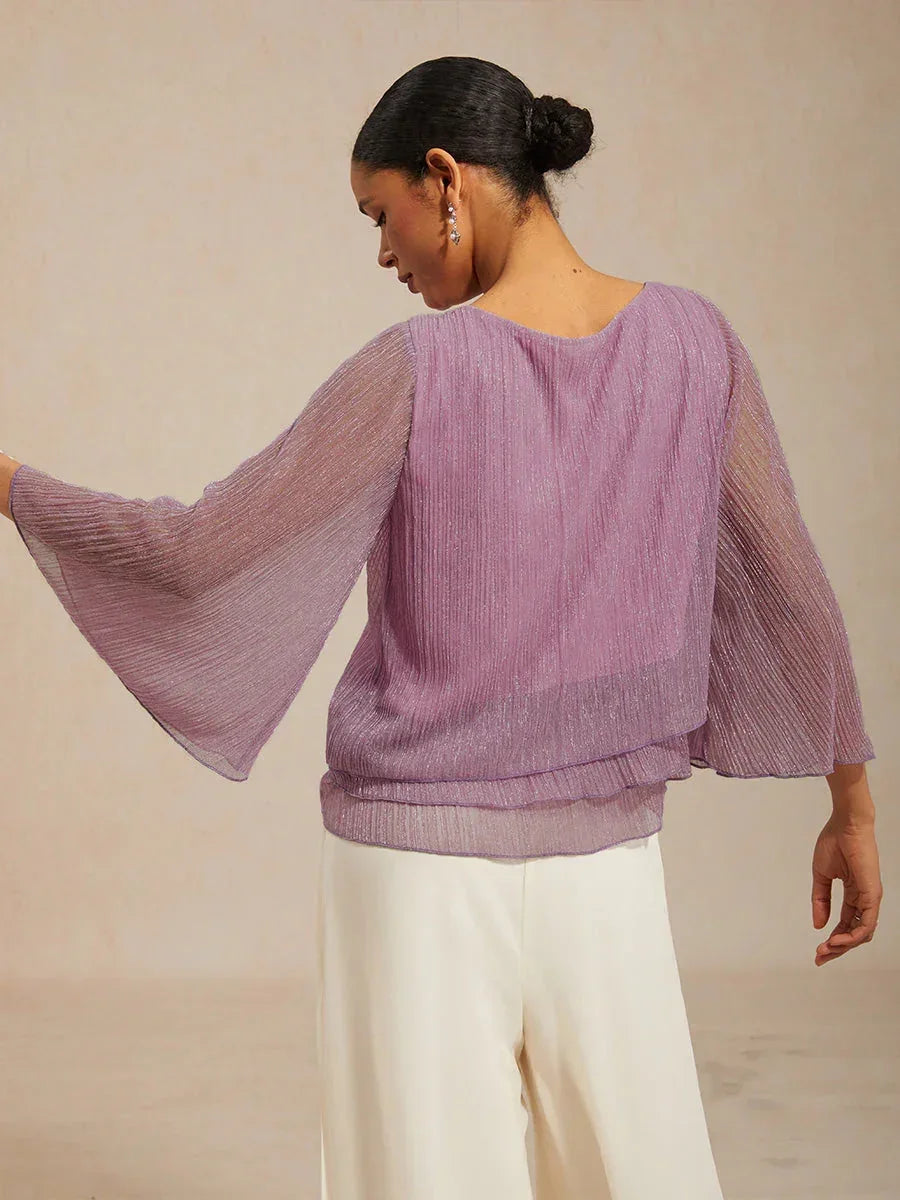 Chiffon Bloemenlaagjes Blouse