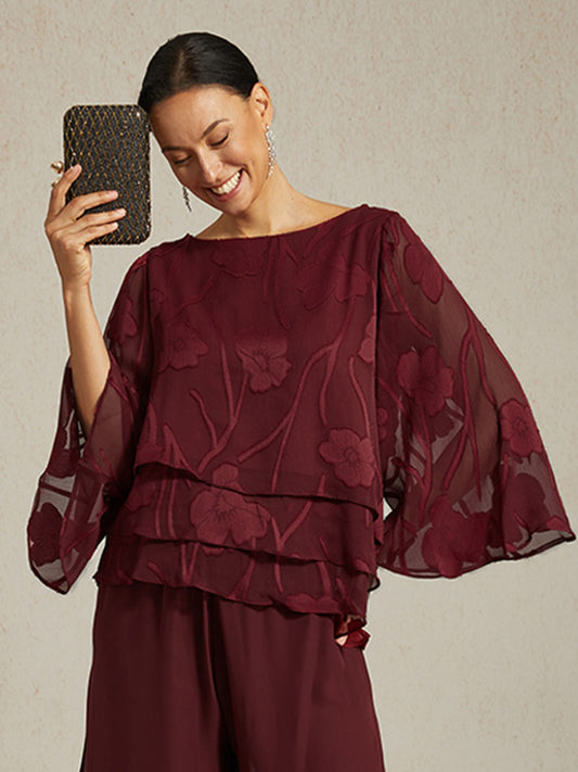 Chiffonbluse mit Blumenmuster