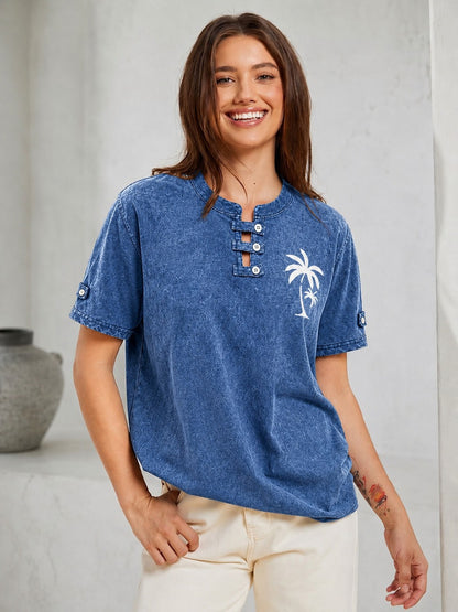 100% Cotton Henley Shirts