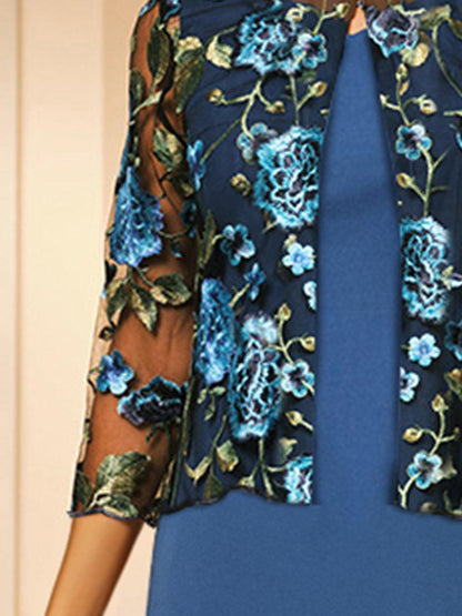 Floral Embroidered Mesh Jacket