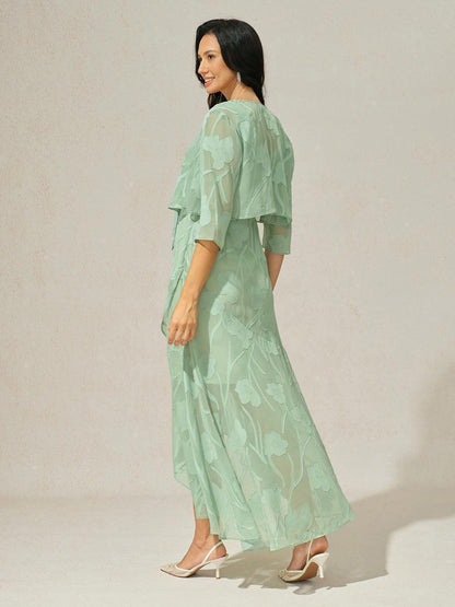 Maxikleid aus Satin mit Batikmuster