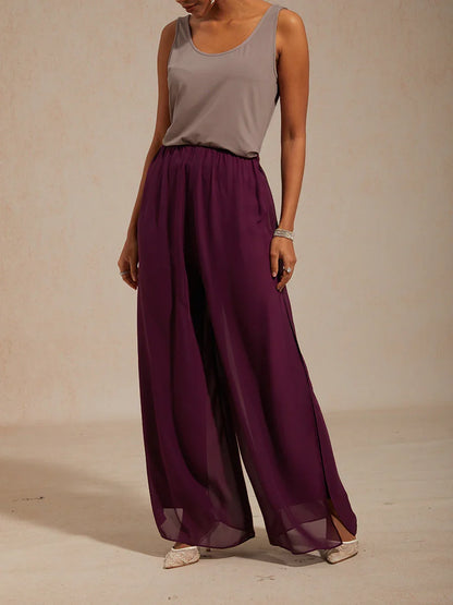 Floral Embroidered Mandarin Collar Twinset