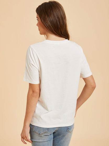 100% Cotton V Neck Tee