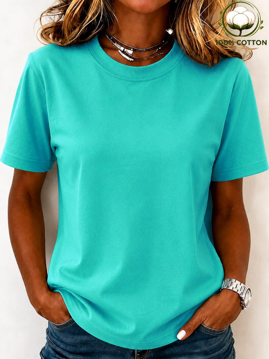 Crew Neck 100% Cotton Tee