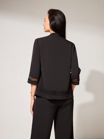 Lace-Trimmed Satin Tank Top Cardigan Set