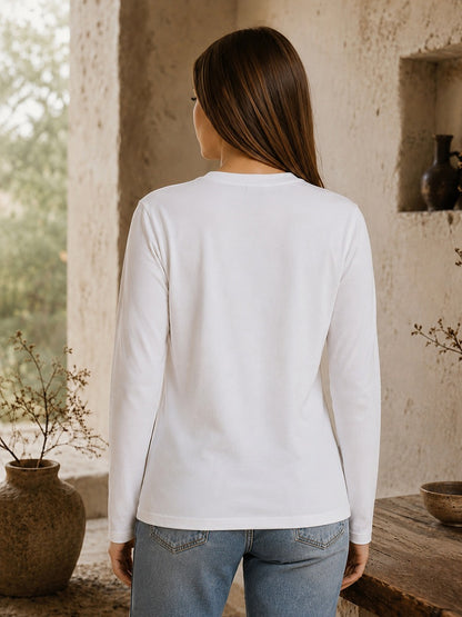 Women's 100% Cotton Crew Neck Tees