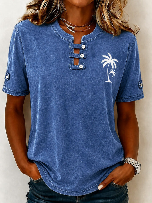 100% Cotton Henley Shirt