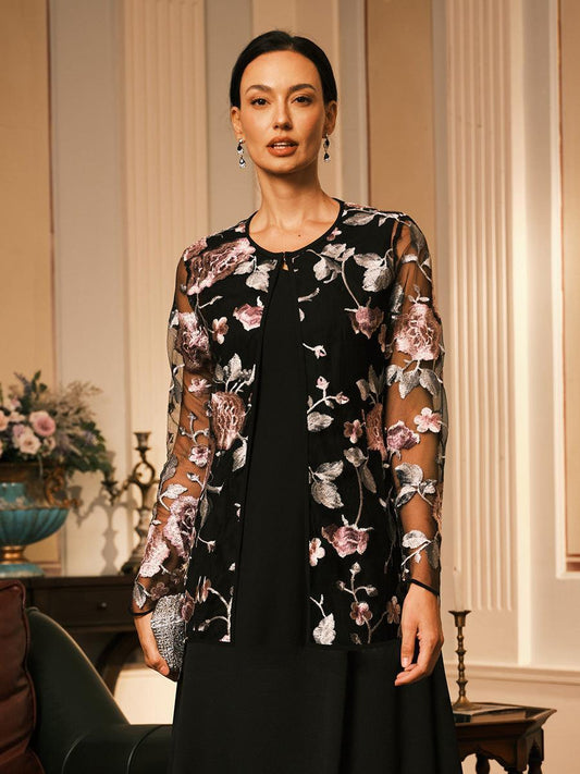 Embroidered Tulle Jacket
