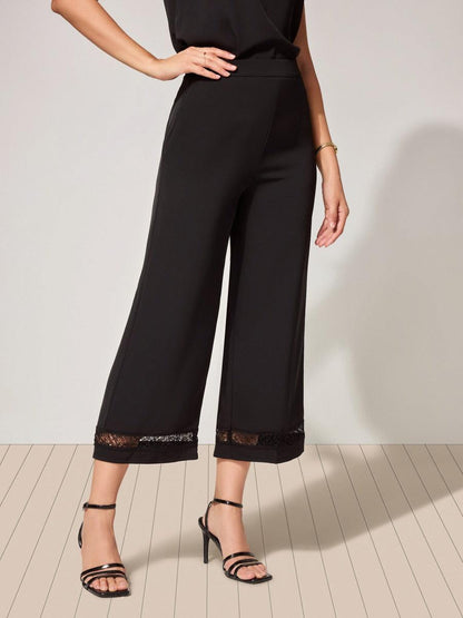 Mid-Waist Wide-Leg Trousers