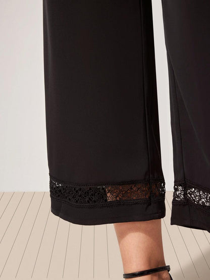 Mid-Waist Wide-Leg Trousers