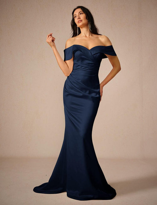 A-Line Sweetheart Cap Sleeve Ruched Taffeta Wedding Dress