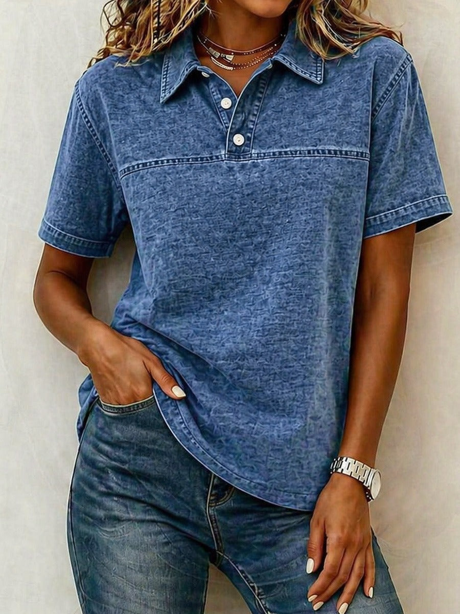 SoftFade Vintage 100% Cotton Henley Shirt