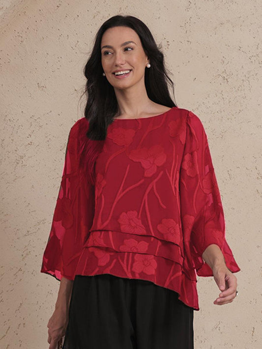Chiffon Floral Layered Blouse