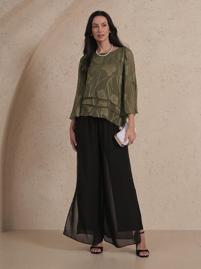 Chiffon Floral Layered Blouse