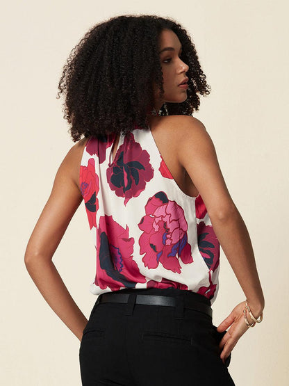 Bluse mit Rundhalsausschnitt und halblangen Ärmeln und Patchwork-Spitze