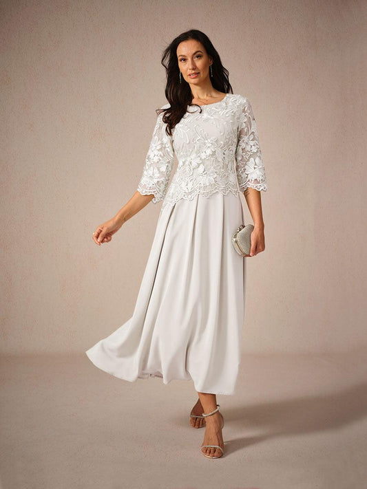 Ruffle Ruched Lace Maxi Dress