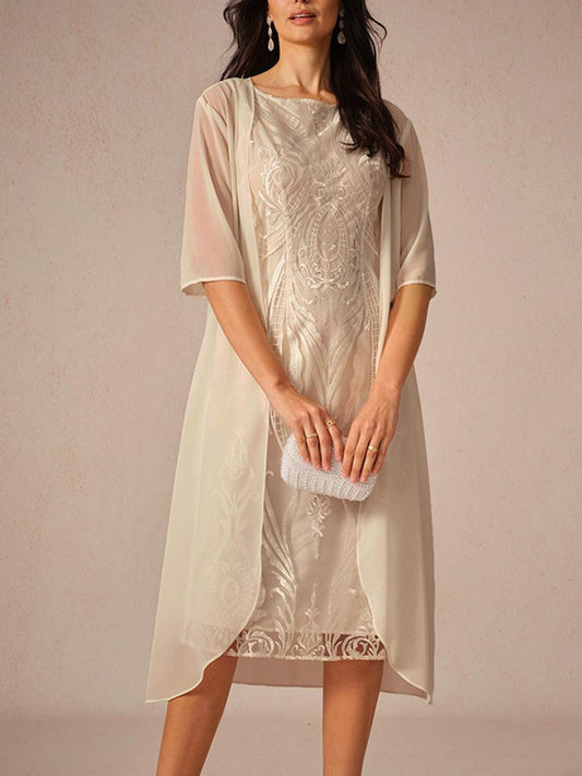 Chiffon Lightweight Half Sleeve Cover-Up