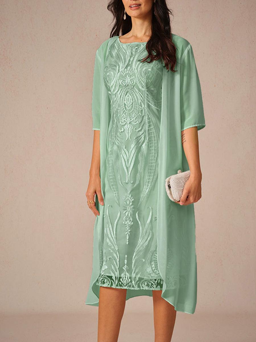 Chiffon Lightweight Half Sleeve Cover-Up