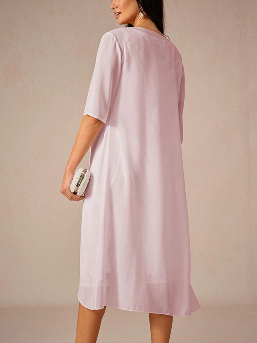 Chiffon Lightweight Half Sleeve Cover-Up
