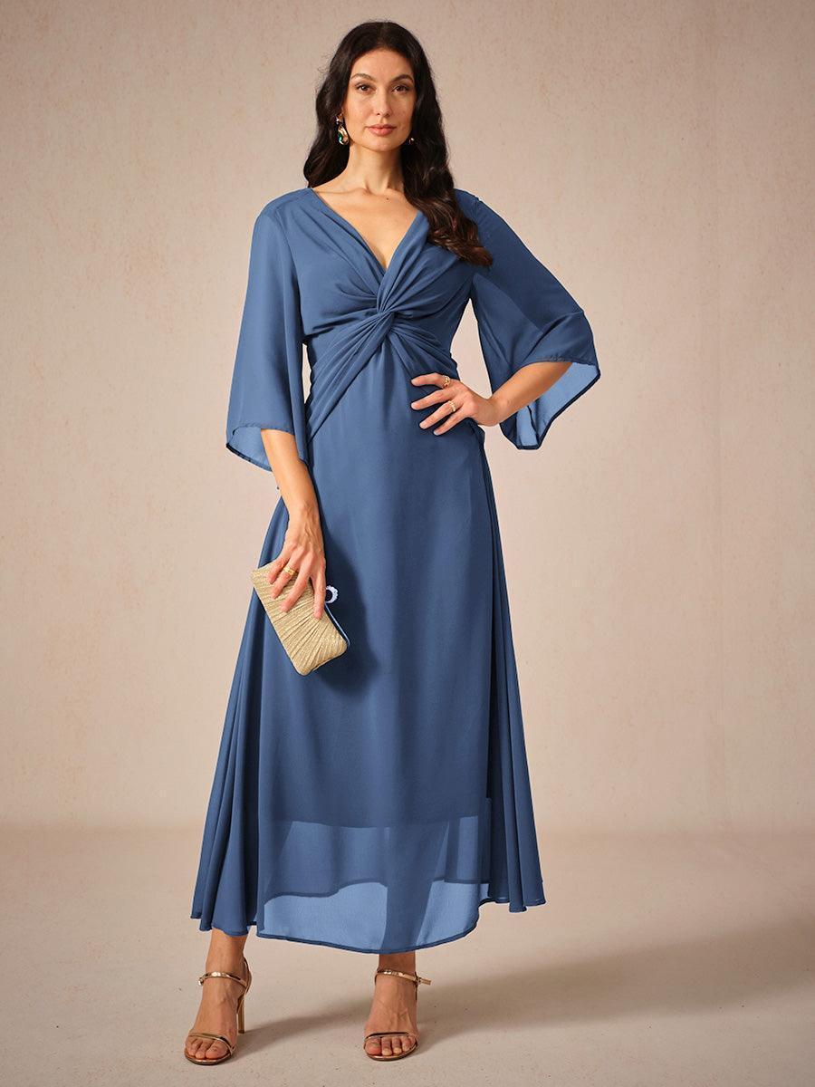 Twisted Ruffle Pearl yarn Maxi Dress