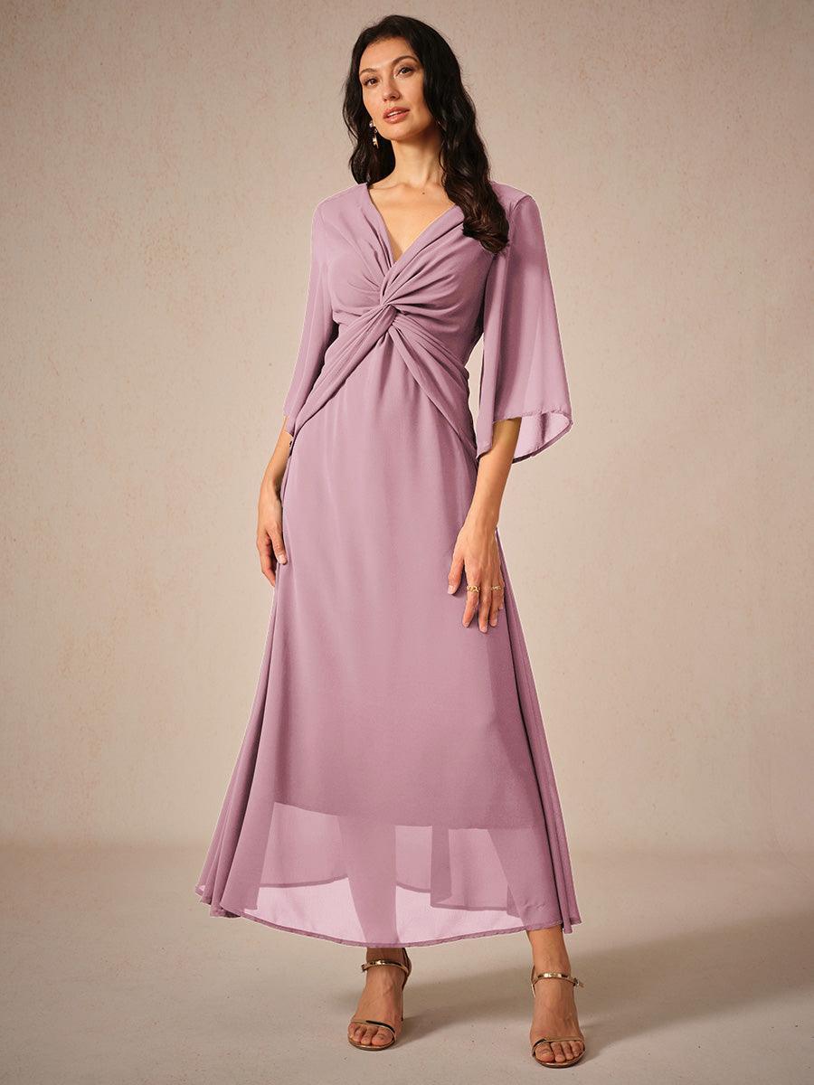 Twisted Ruffle Pearl yarn Maxi Dress