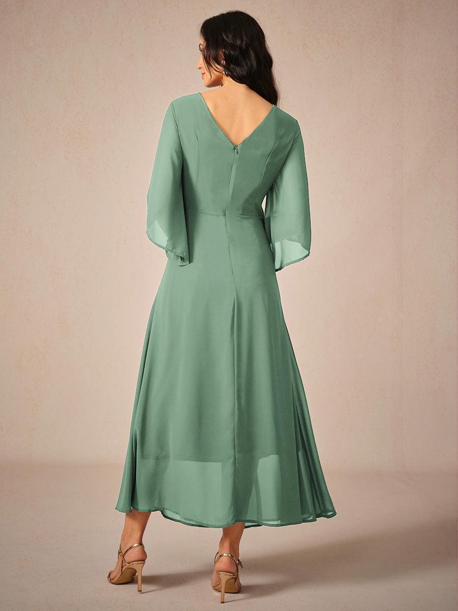 Twisted Ruffle Pearl yarn Maxi Dress
