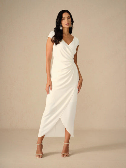 Elegant Dusty Rose Wrap Dress