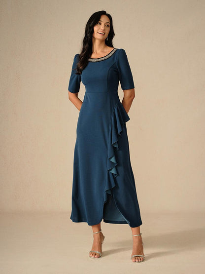 Elegant Ruffle Maxi Dress