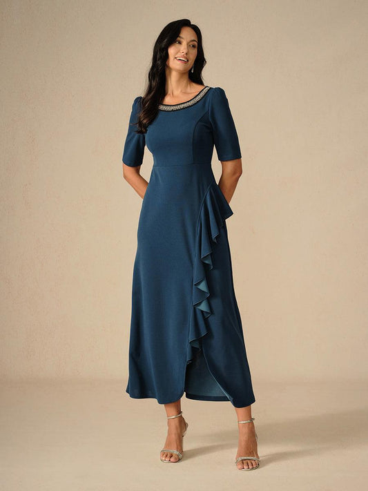 Elegant Ruffle Maxi Dress