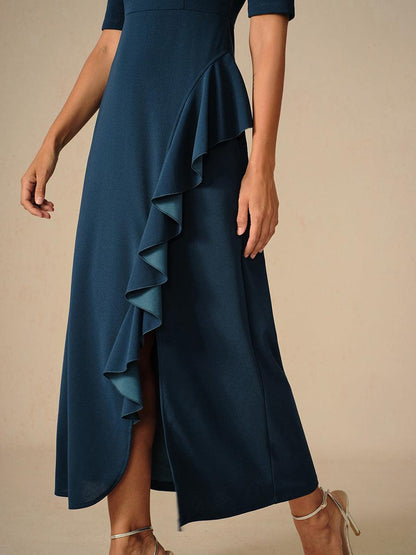 Elegant Ruffle Maxi Dress