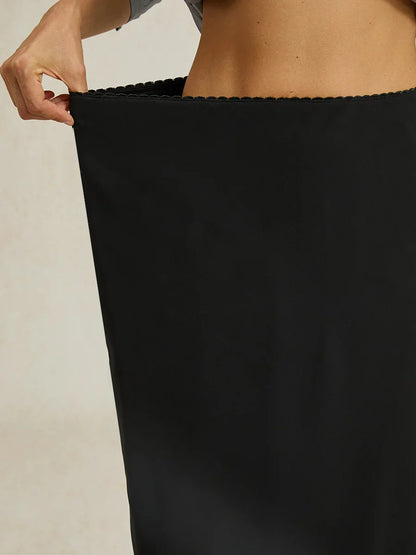 Flowy Panel Chiffon Tea-Length Skirt