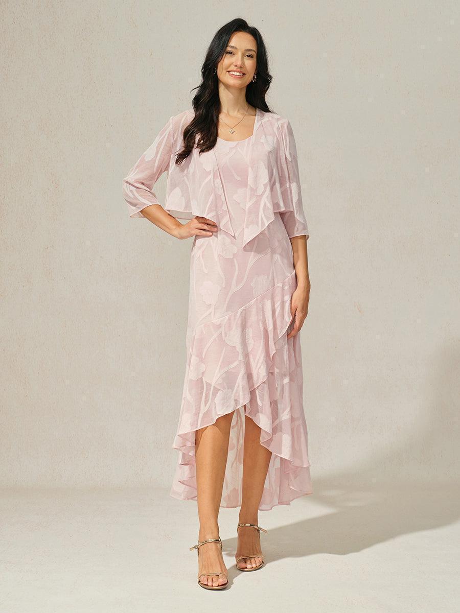 Maxikleid aus Satin mit Batikmuster