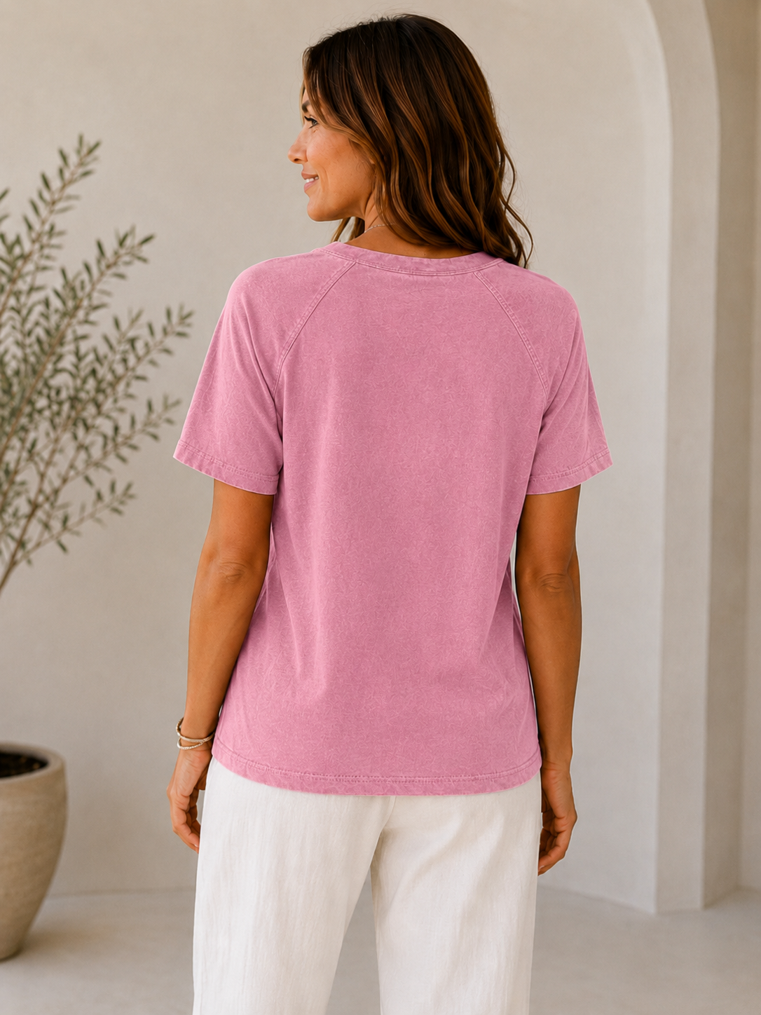 Women's 100% Cotton Crew Neck Tee