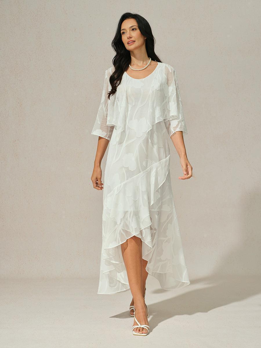 Maxikleid aus Satin mit Batikmuster
