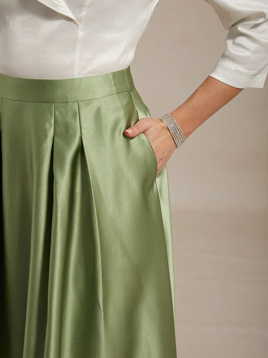 Fließender Chiffon-Rock in Tea-Länge