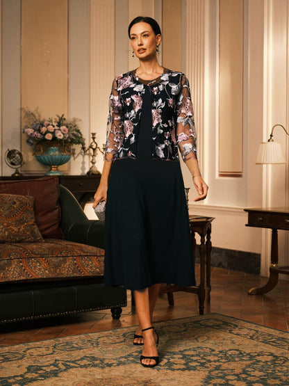 Floral Embroidered Mesh Jacket