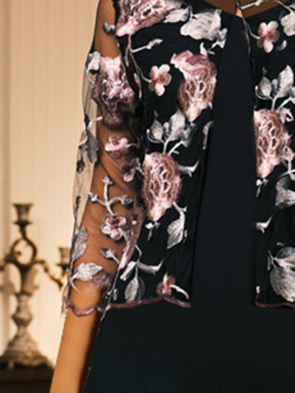 Floral Embroidered Mesh Jacket
