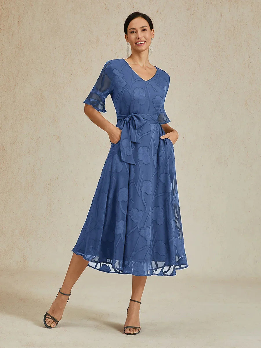 Ruffle Flutter Lace Maxi Dress