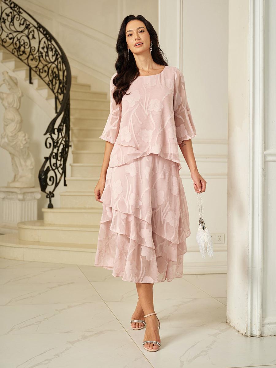 Elegante Chiffonbluse mit asymmetrischem Saum