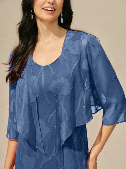 Bloemenprint doorschijnende chiffon 3/4 mouw cardigan