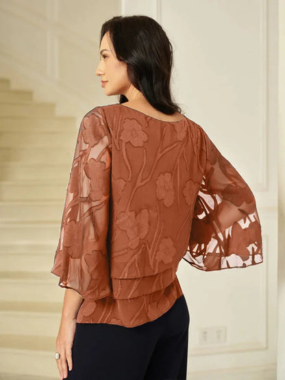 Chiffon Floral Layered Blouse